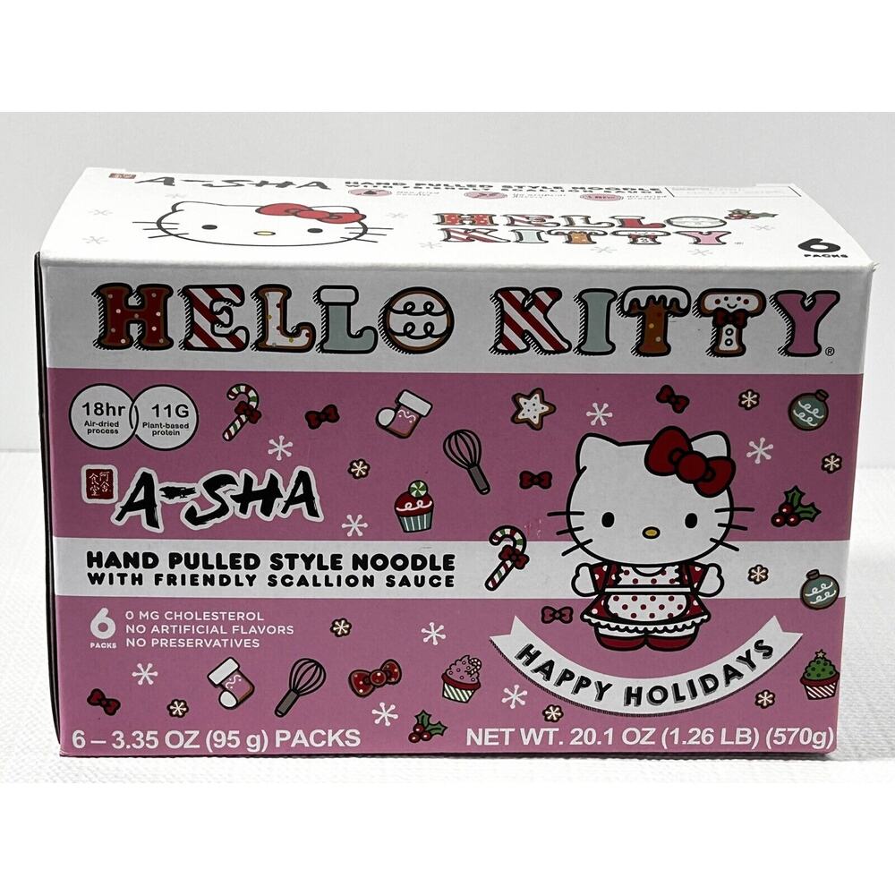 A-SHA Hello Kitty By Sanrio‎ Hand Pulled Style Noodles Friendly Scallion Sauce